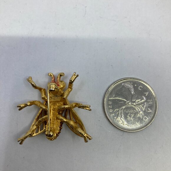 Vtg BOUCHER signed enamel insect fly brooch - Picture 3 of 3